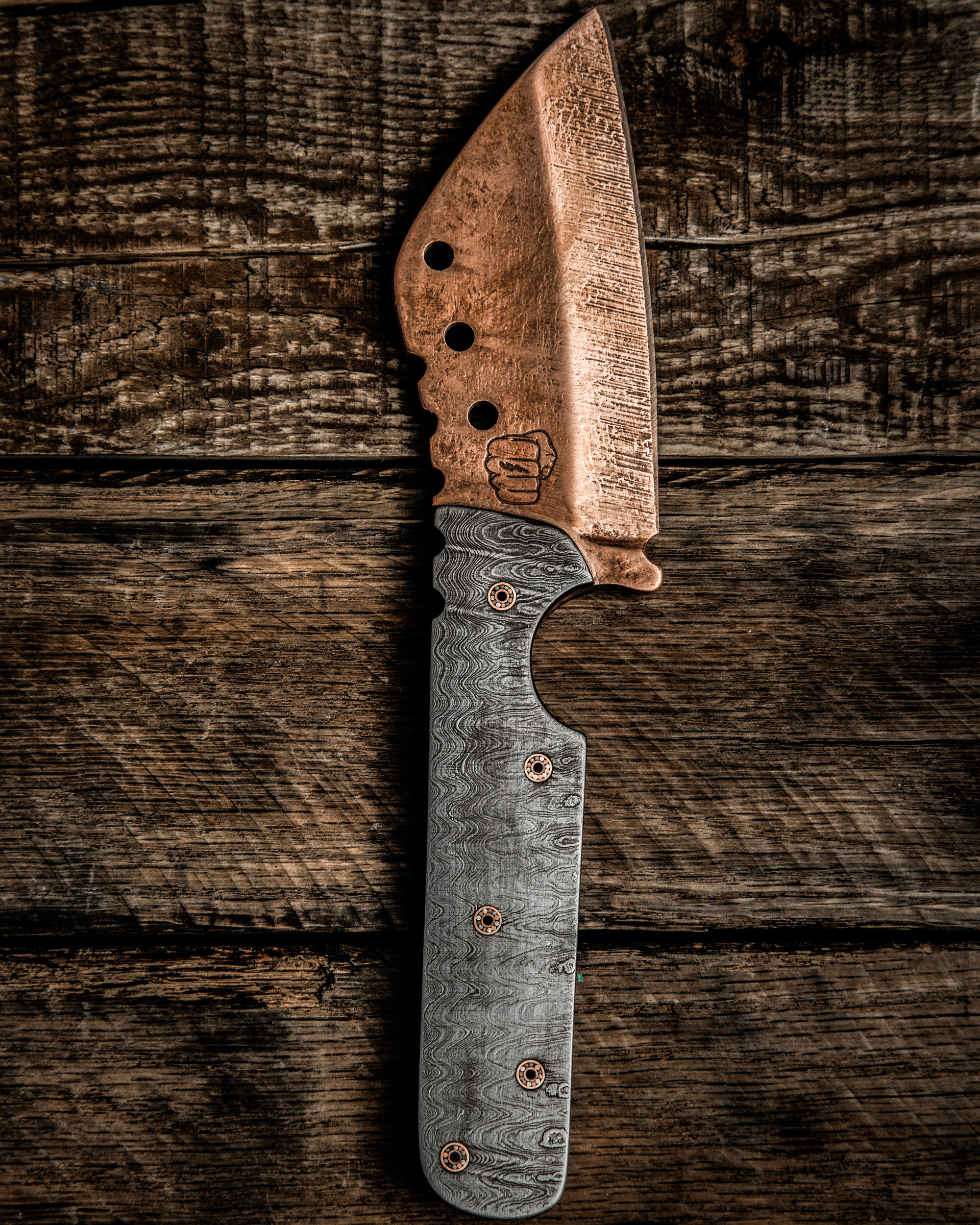 Copper Chopper Art Piece